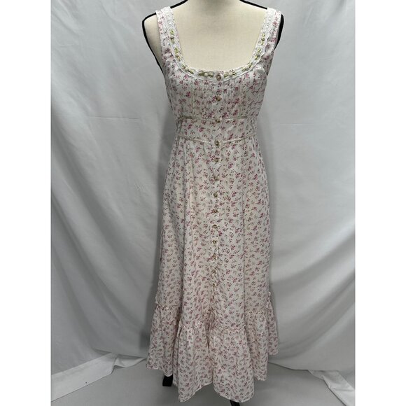 Urban Outfitters Dresses & Skirts - Urban Outfitters Romantic Floral Maxi Dress With Smocked Bodice & Button Front S